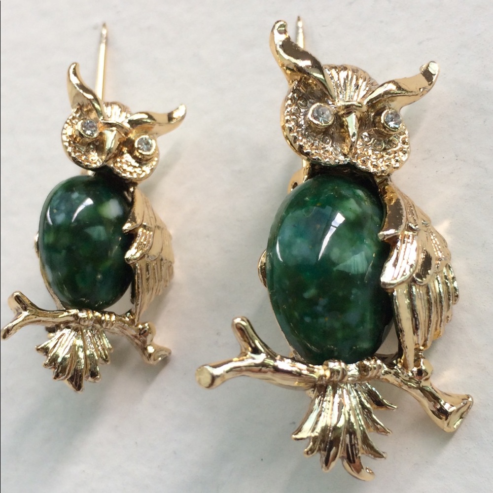 Vintage GERRY’S Pair of Owls Brooches